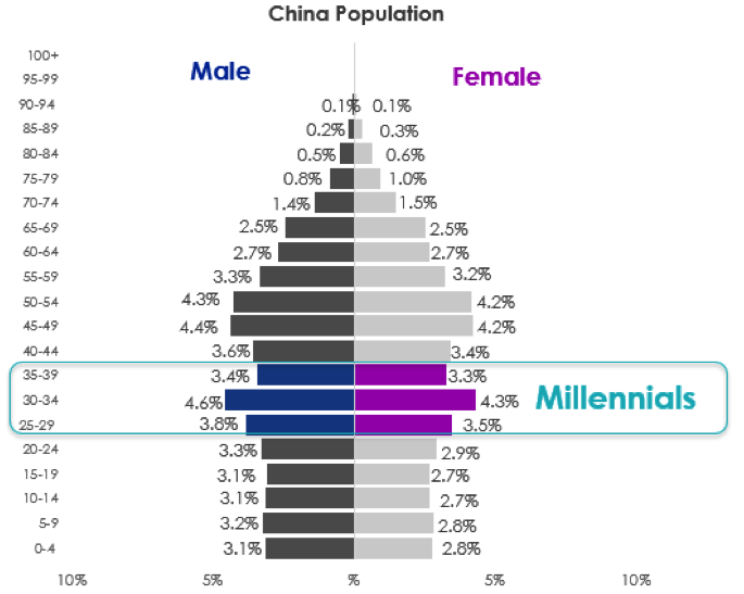 Figure 2: China’s population pyramids